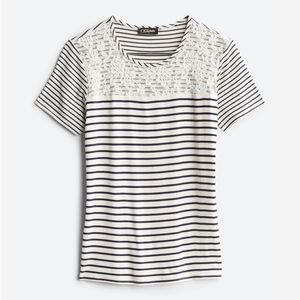 StitchFix COLETTE Leatrix Lace Detail Knit Top Size Large